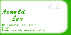 arnold lex business card